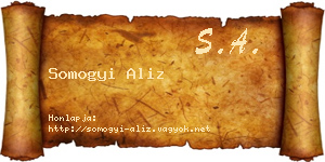 Somogyi Aliz névjegykártya